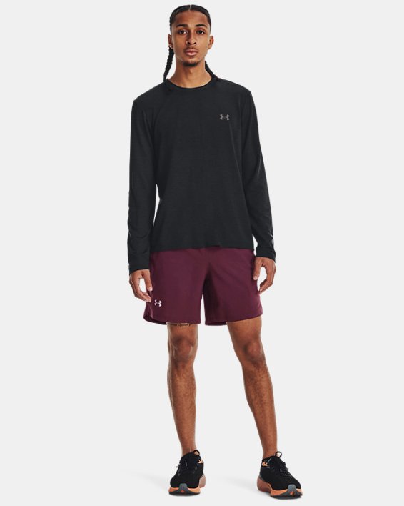 Men's UA Launch Run 7" Shorts in Maroon image number 2